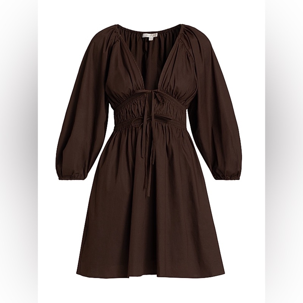 Wayf Brown Long Sleeve Dress